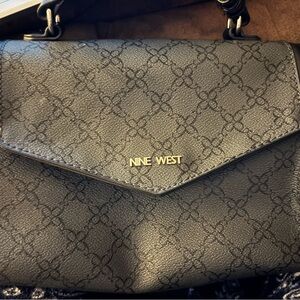 Nine West Black Patterned Women's Bag Good condition